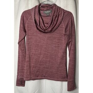 Ariat Ariattek Women's Cold Series Rose Cocoa Cowl Neck Long Sleeve Shirt Top S